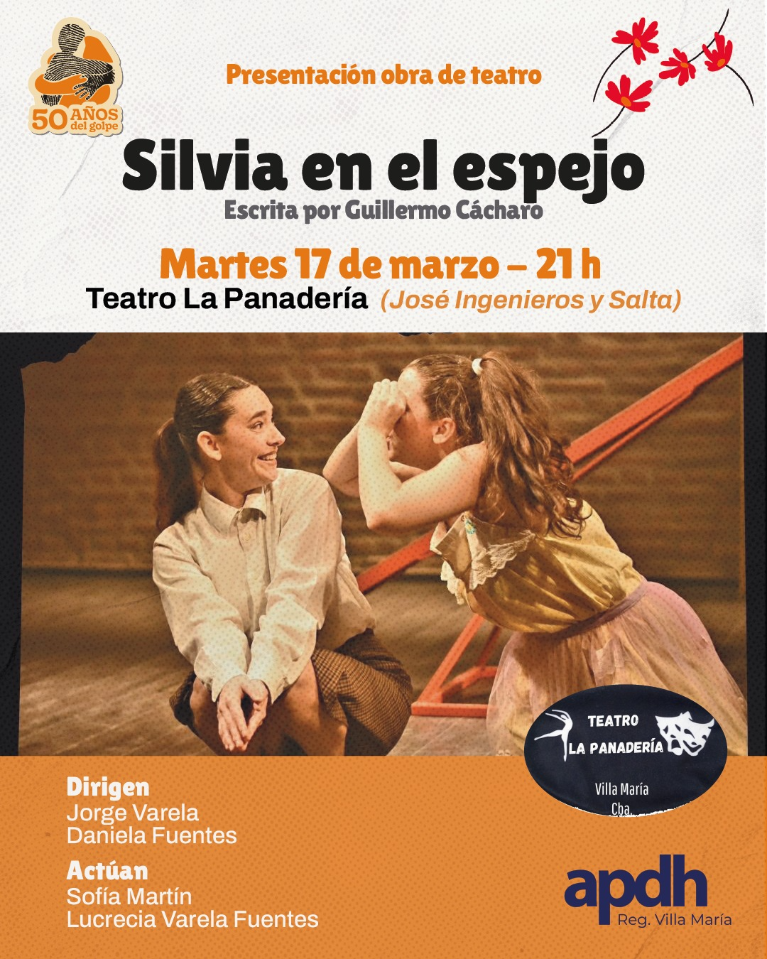 “Silvia en el espejo” llega a Villa María en el marco de los 50 años del golpe de Estado