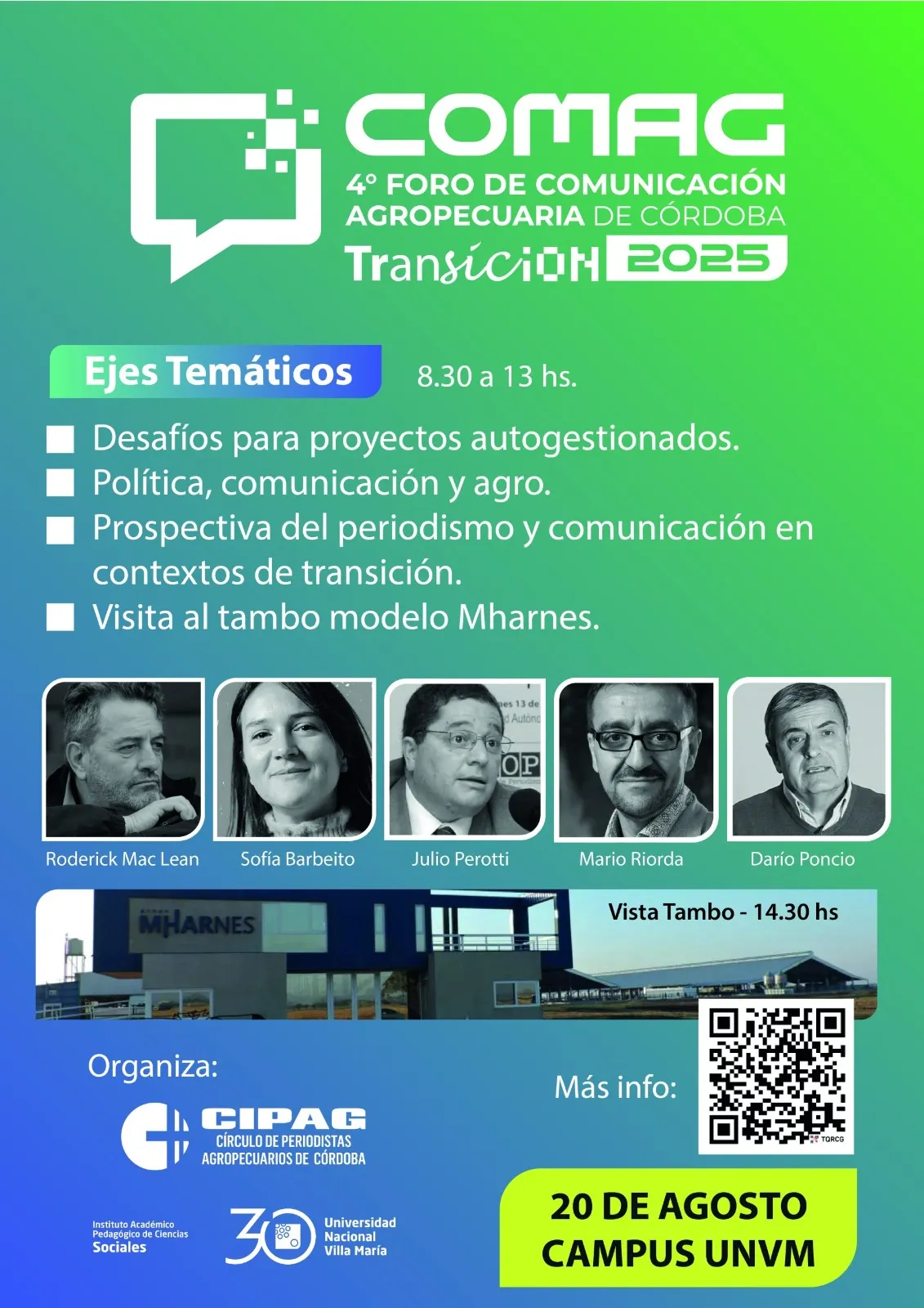 Villa María recibe al 4º Foro de Comunicación Agropecuaria: la era de la transición