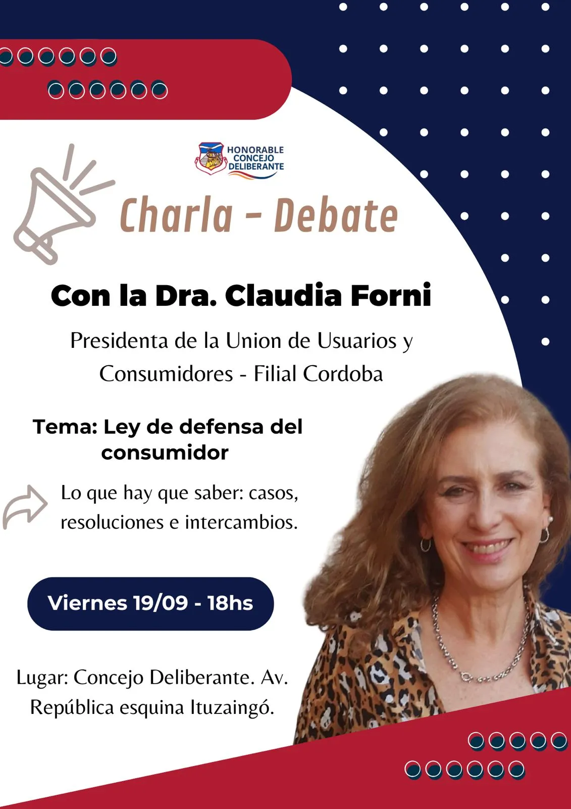 Charla-debate en el Concejo Deliberante: la defensa del consumidor con Claudia Forni