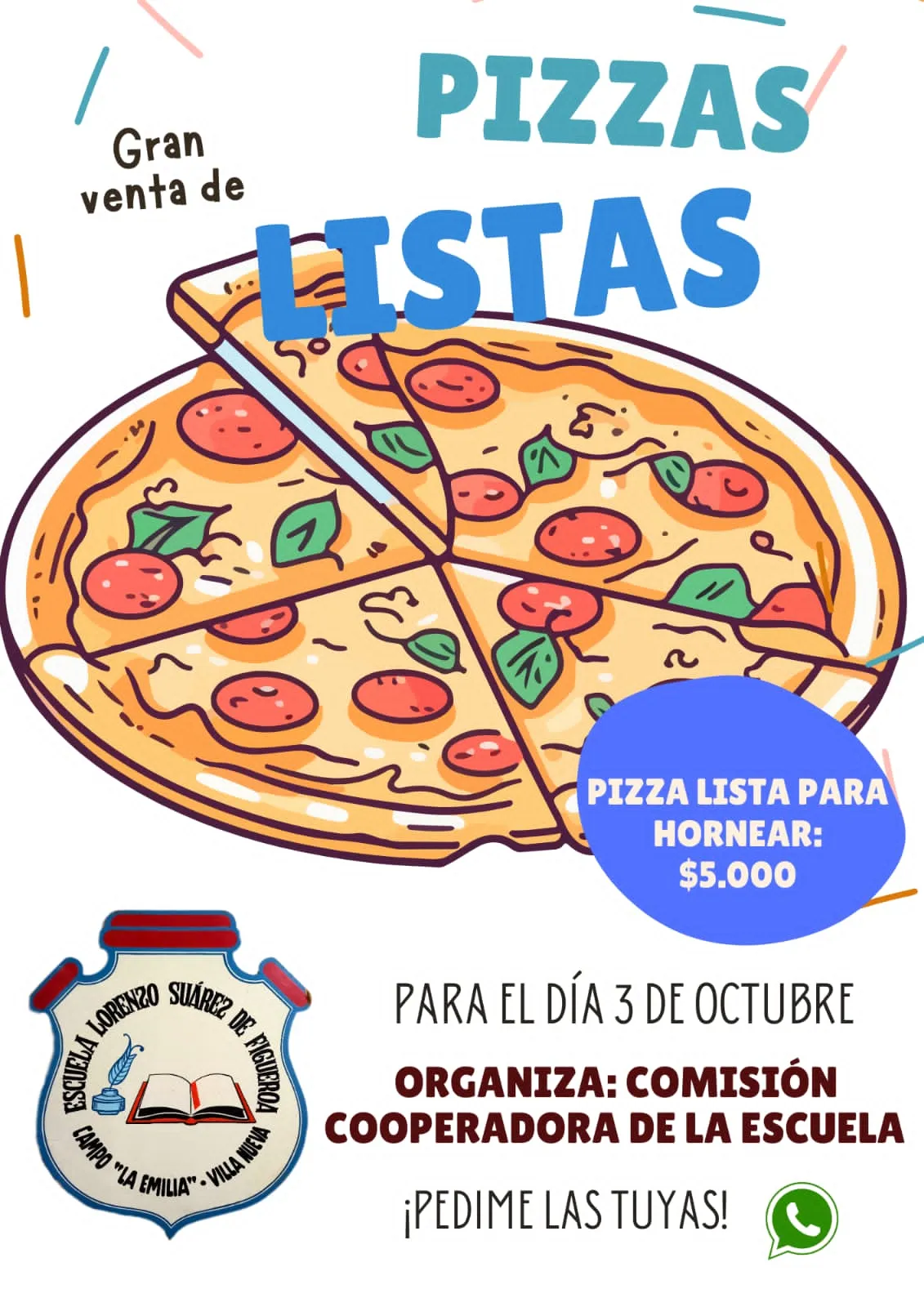 Pizzas para soñar: la Escuela Lorenzo Suárez de Figueroa impulsa una venta solidaria