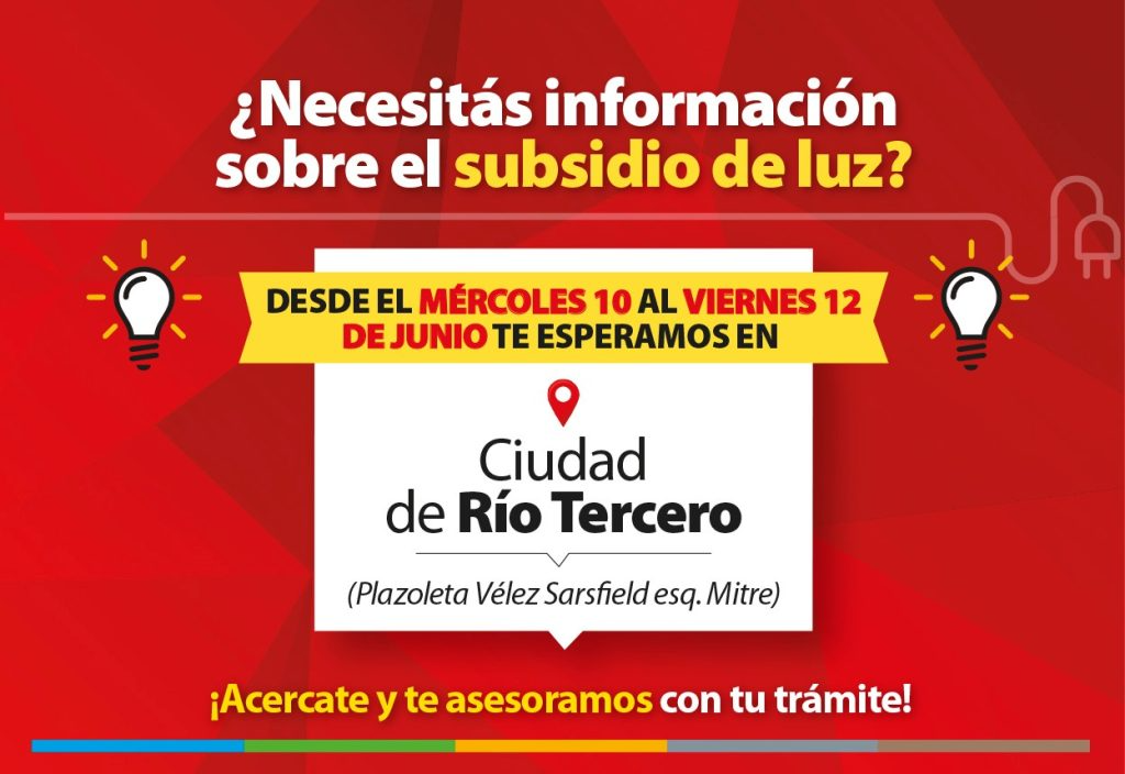 ERSeP acerca a Río Tercero el asesoramiento para conservar los subsidios de luz