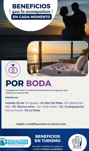 Estadías gratuitas para afiliados de SUTERyH