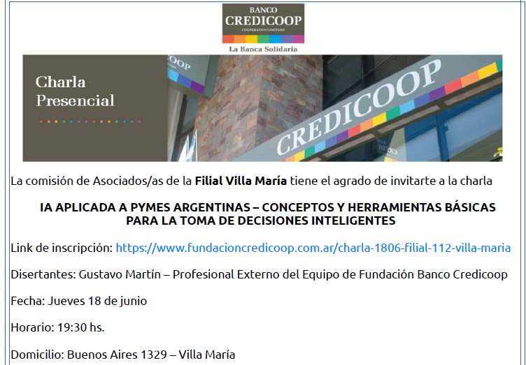 La inteligencia artificial llega al Credicoop para fortalecer a las pymes y organizaciones de la ESS