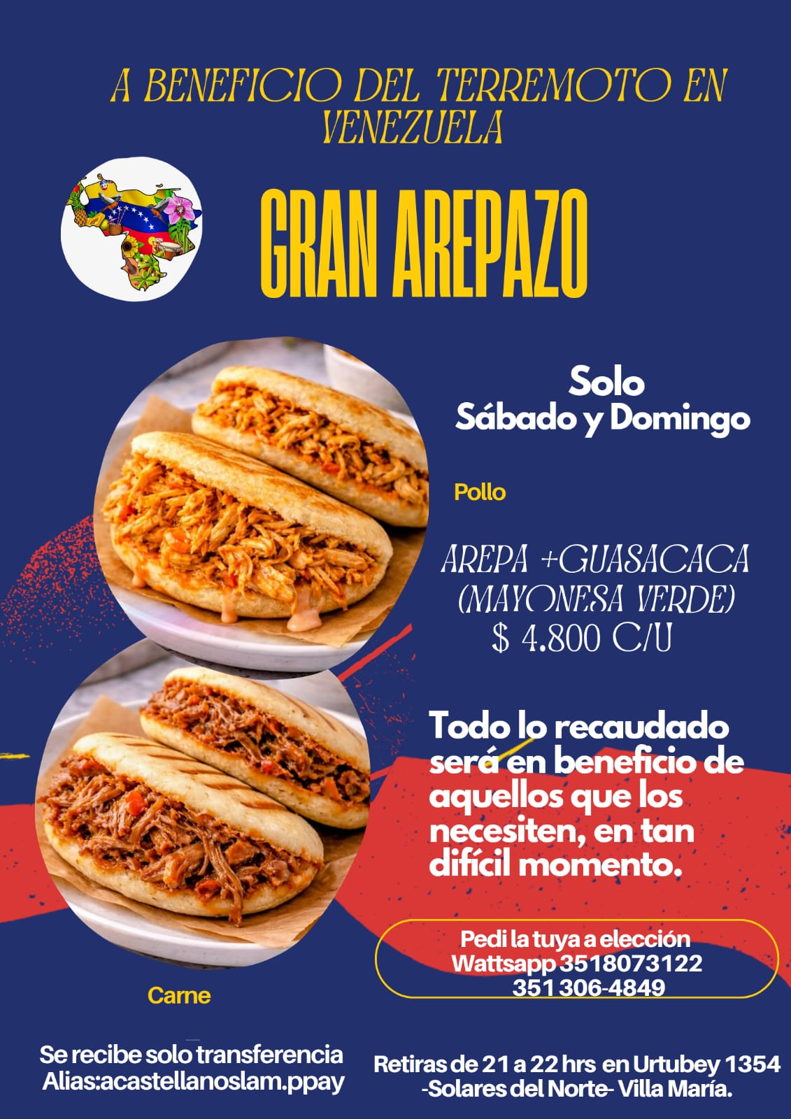 Un arepazo solidario busca ayudar a las familias afectadas por el terremoto en Venezuela