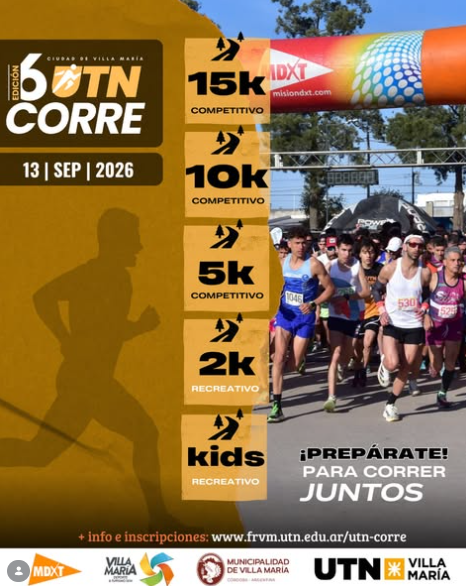 UTN Corre vuelve a Villa María: deporte, universidad y comunidad en una misma carrera