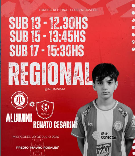 Alumni vuelve a salir a la cancha en una nueva fecha del Torneo Regional Juvenil