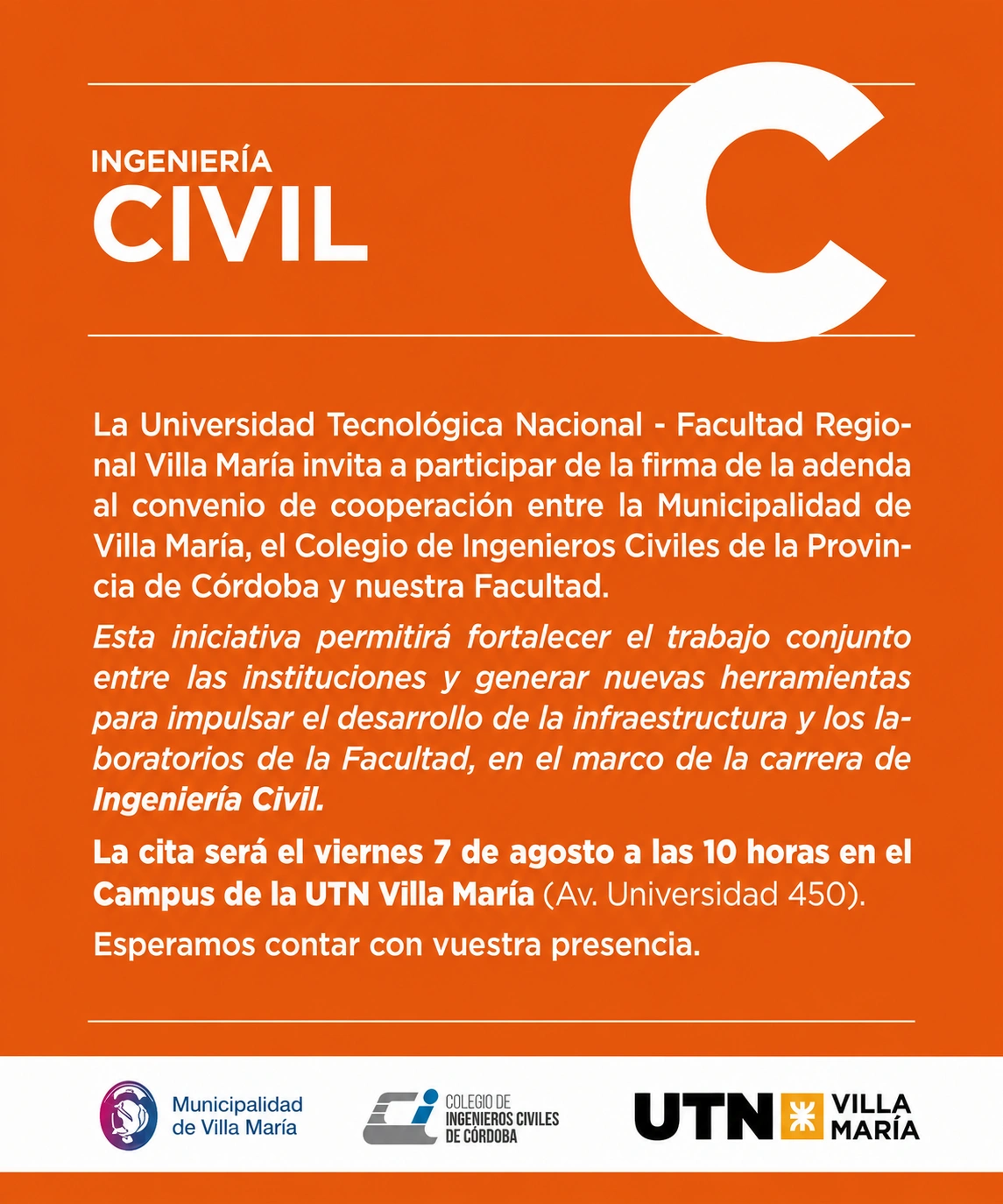 La UTN consolida un modelo de articulación para potenciar la Ingeniería Civil