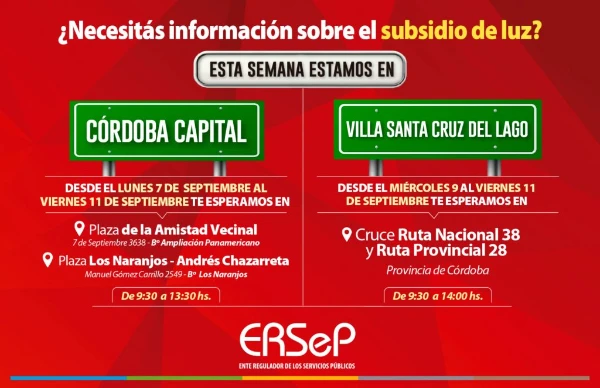 El ERSeP lleva a tres barrios el trámite para no perder el subsidio de luz