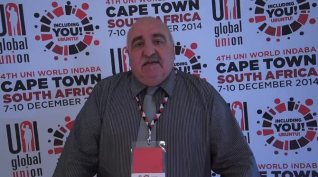En 2014 viajo a Sudáfrica invitado por la Unión Global de Trabajadores (Representando a la FAECyS, a disertar sobre la Previsión Social)